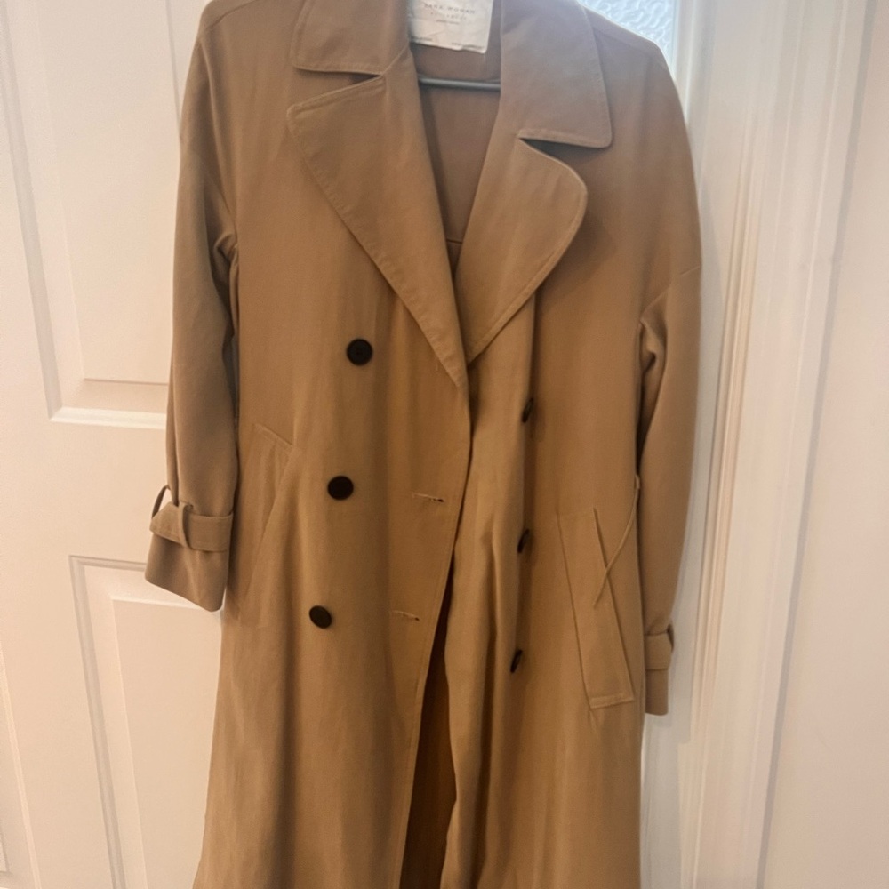 Classic Tan Double-Breasted Women's Coat